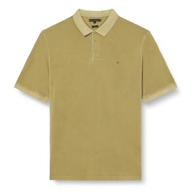 Tommy Hilfiger Män Bt Klädfärg Reg Polo S/S pikétröjor, grön, XXL, Blekt oliv, XXL Tommy Hilfiger Män Bt Klädfärg Reg Polo S/S pikétröjor, grön, XXL, Blekt oliv, XXL