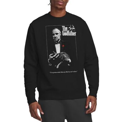 The Godfather Godfather Poster Crew Sweatshirt, Svart, XX-Large, Svart, XXL The Godfather Godfather Poster Crew Sweatshirt, Svart, XX-Large, Svart, XXL