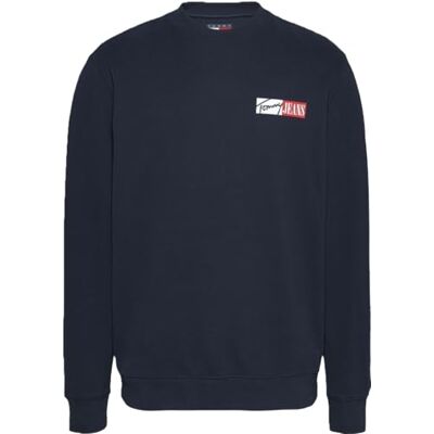 Tommy Jeans herr TJM REG entré grafic crew EXT DM0DM20341 pullover tröja, blå (mörk natt marinblå), XS, Blå (mörk natt marinblå), XS Tommy Jeans herr TJM REG entré grafic crew EXT DM0DM20341 pullover tröja, blå (mörk natt marinblå), XS, Blå (mörk natt marinblå), XS