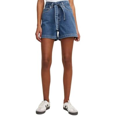 JACK & JONES JACK&JONES JXCELEN HW Paperbag denim shorts EX DNM, Mellanblå denim, XS JACK & JONES JACK&JONES JXCELEN HW Paperbag denim shorts EX DNM, Mellanblå denim, XS