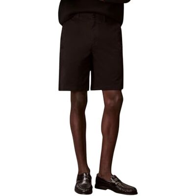 Calvin Herr rak komfort bomull 9" Chino LV04RF617G shorts, svart, 38 Calvin Herr rak komfort bomull 9" Chino LV04RF617G shorts, svart, 38