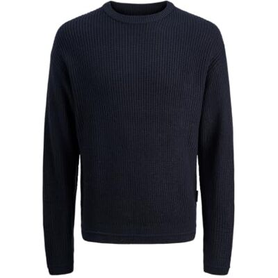 JACK & JONES Jjkaito Knit Crew Neck Bf, Sky Captain, M JACK & JONES Jjkaito Knit Crew Neck Bf, Sky Captain, M