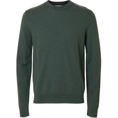 SELECTED FEMME Slhtray Merino borstad avslappnad Crew Noos, Djup skog, XL SELECTED FEMME Slhtray Merino borstad avslappnad Crew Noos, Djup skog, XL