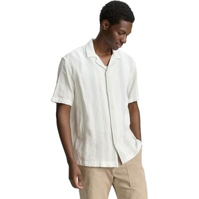 TOM TAILOR Denim herrskjorta, 37863 – Off White Big Structure Stripe, M TOM TAILOR Denim herrskjorta, 37863 – Off White Big Structure Stripe, M