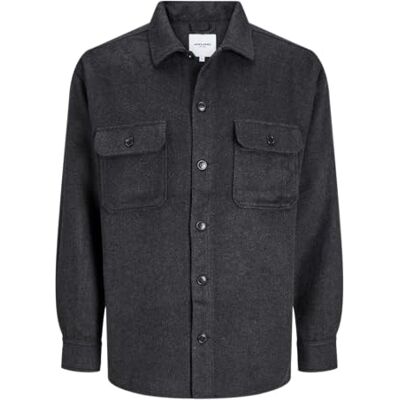 JACK & JONES JACK&JONES PLUS Jjebradley Ollie Overshirt Ls Noos Pls skjortjacka, svart, 5XL JACK & JONES JACK&JONES PLUS Jjebradley Ollie Overshirt Ls Noos Pls skjortjacka, svart, 5XL
