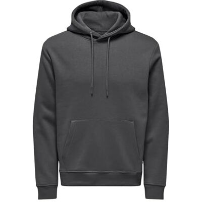 Only & Sons Onsconnor Reg Sweat Hoodie Noos, Grå kritstreck, XXL Only & Sons Onsconnor Reg Sweat Hoodie Noos, Grå kritstreck, XXL