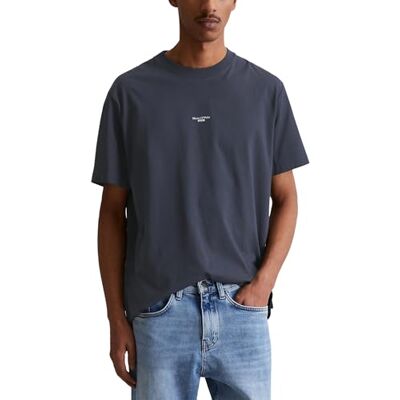 Marc O'Polo Denim herr-t-shirt av ekologisk bomull med rund hals, blå, XL Marc O'Polo Denim herr-t-shirt av ekologisk bomull med rund hals, blå, XL