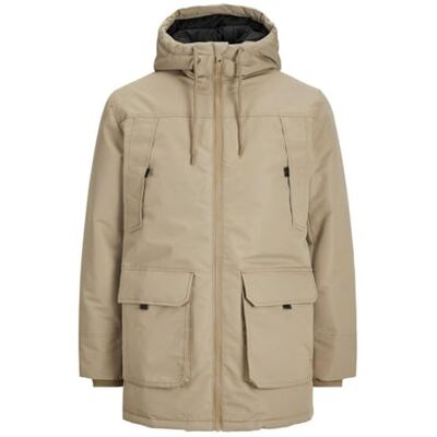 JACK & JONES Jjconstruct parkas för män, Elmwood, S JACK & JONES Jjconstruct parkas för män, Elmwood, S