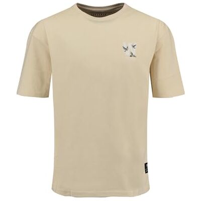 KEY LARGO KEYLARGO Herr T-shirt MT KLWRITE rund lös, Beige (1004), L KEY LARGO KEYLARGO Herr T-shirt MT KLWRITE rund lös, Beige (1004), L