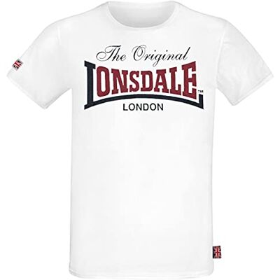 Lonsdale London Aldingham män t-shirt vit basics, vardagskläder, streetwear Lonsdale London Aldingham män t-shirt vit basics, vardagskläder, streetwear