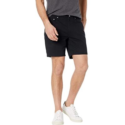 Amazon Essentials Men's Stretchiga shorts 18 cm (7 tum) smal passform innersöm med 5 fickor, Svart, 36 Amazon Essentials Men's Stretchiga shorts 18 cm (7 tum) smal passform innersöm med 5 fickor, Svart, 36