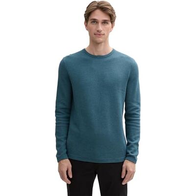 TOM TAILOR herrtröja, 32721 – mörkgrön melerad, M TOM TAILOR herrtröja, 32721 – mörkgrön melerad, M