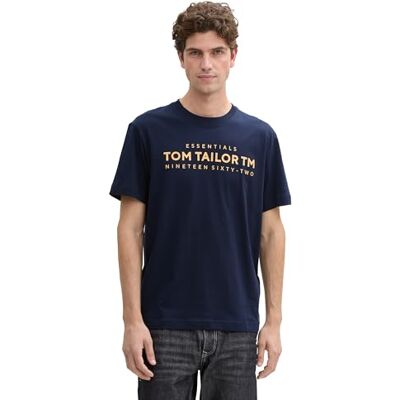 TOM TAILOR T-shirt för män, 10668 – himmelskaptensblå, M TOM TAILOR T-shirt för män, 10668 – himmelskaptensblå, M
