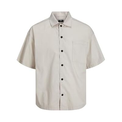 JACK & JONES JCOMAZE Oversized skjorta SS, Moonbeam, S JACK & JONES JCOMAZE Oversized skjorta SS, Moonbeam, S