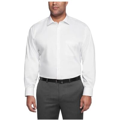 Van Heusen mäns passform klänning skjorta ultra rynkfri flex krage stretch (stor och lång), Vitt, 19" Neck 34"-35" Sleeve Van Heusen mäns passform klänning skjorta ultra rynkfri flex krage stretch (stor och lång), Vitt, 19" Neck 34"-35" Sleeve