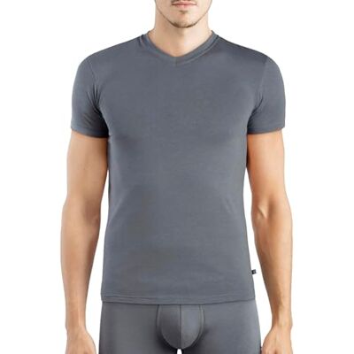 Womo Underwear Traveller T-shirt MC V-ringning Grå, Grå, S-XXL Womo Underwear Traveller T-shirt MC V-ringning Grå, Grå, S-XXL