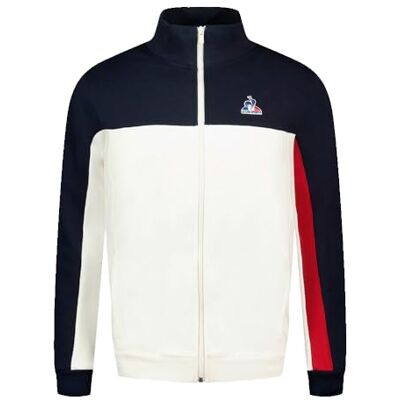 Le Coq Sportif TRI SP FZ Sweatshirt N°1 M Marshmallow/Sky ca, Beige färg, M Le Coq Sportif TRI SP FZ Sweatshirt N°1 M Marshmallow/Sky ca, Beige färg, M