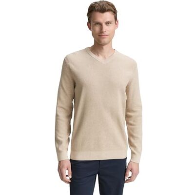 TOM TAILOR Herrtröja 1047997, 38774-beige benvit twotone, 3XL, 38774 – beige benvit twotone, 3XL TOM TAILOR Herrtröja 1047997, 38774-beige benvit twotone, 3XL, 38774 – beige benvit twotone, 3XL