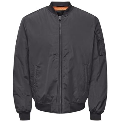 Only & Sons Onsjoshua Bomber OTW Noos, Grå kritstreck, XL Only & Sons Onsjoshua Bomber OTW Noos, Grå kritstreck, XL
