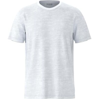 SELECTED HOMME SELETED HOMME Herr Slhaspen Slub Ss O-Neck Tee Noos T-shirt, Ljus vit, S SELECTED HOMME SELETED HOMME Herr Slhaspen Slub Ss O-Neck Tee Noos T-shirt, Ljus vit, S