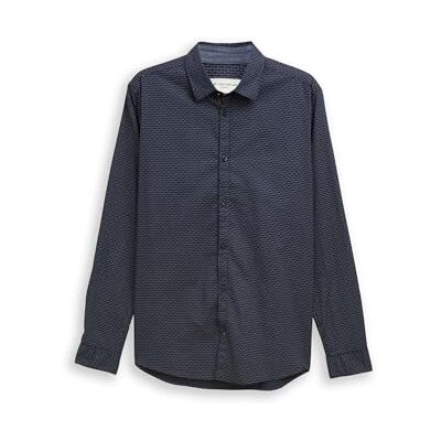 TOM TAILOR herrskjorta, 38970 – marinblå minispikdesign, 3XL TOM TAILOR herrskjorta, 38970 – marinblå minispikdesign, 3XL