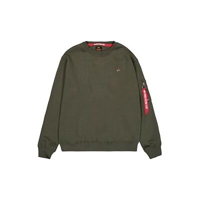 Alpha Industries 3D Small Logo Sweater för män, Dark Olive, XXL Alpha Industries 3D Small Logo Sweater för män, Dark Olive, XXL