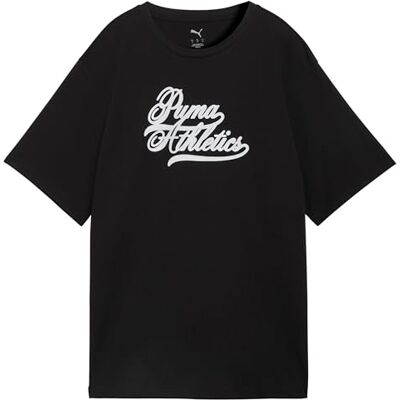 PUMA Graphics Relaxed Varsity Tee svart PUMA Graphics Relaxed Varsity Tee svart