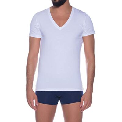 HOM herr supreme cotton t-shirt V-ringad (Col V) fritidströja HOM herr supreme cotton t-shirt V-ringad (Col V) fritidströja