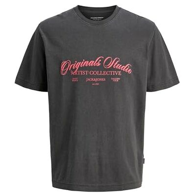 JACK & JONES Jorinwood Wash Tee Ss Crew Neck, svart, M JACK & JONES Jorinwood Wash Tee Ss Crew Neck, svart, M