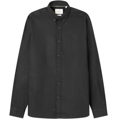Springfield Linne Basic European Flax-skjorta för män, Standard svart, M Springfield Linne Basic European Flax-skjorta för män, Standard svart, M