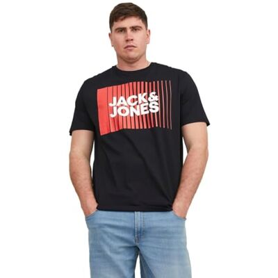JACK & JONES JACK&JONES PLUS JJECORP logotyp Tee Play SS O-N NOOS PLS, Svart/tryck: play 5, 6XL JACK & JONES JACK&JONES PLUS JJECORP logotyp Tee Play SS O-N NOOS PLS, Svart/tryck: play 5, 6XL