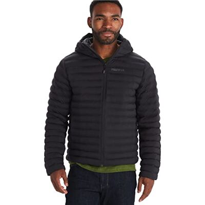 Marmot Echo Featherless Hoody, Ultralätt isolerad vinterjacka, varm outdoor-jacka med huva, vattenavstötande täckjacka, vindtät funktionsjacka med liten förpackningsstorlek, Män, Black, L Marmot Echo Featherless Hoody, Ultralätt isolerad vinterjacka, varm outdoor-jacka med huva, vattenavstötande täckjacka, vindtät funktionsjacka med liten förpackningsstorlek, Män, Black, L
