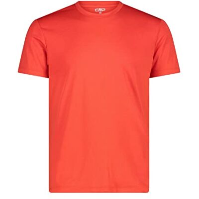 CMP Kortärmad piketT-shirt för män, eld, 52 CMP Kortärmad piketT-shirt för män, eld, 52