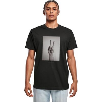 herr Peace Sign Tee, svart, M herr Peace Sign Tee, svart, M