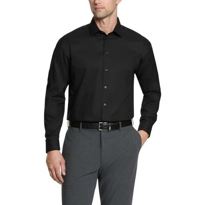 Kenneth Cole Herrskjorta med normal passform, Svart, 15"-15.5" Neck 32"-33" Sleeve Kenneth Cole Herrskjorta med normal passform, Svart, 15"-15.5" Neck 32"-33" Sleeve