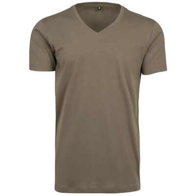 Build Your Brand Mens Light V-neck t-shirt, oliv, 3XL, OLIV, 3XL Build Your Brand Mens Light V-neck t-shirt, oliv, 3XL, OLIV, 3XL