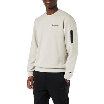 Champion Legacy American Tech-Poly-Cotton Interlock Crewneck Sweatshirt för män, Silvergrå, XL Champion Legacy American Tech-Poly-Cotton Interlock Crewneck Sweatshirt för män, Silvergrå, XL