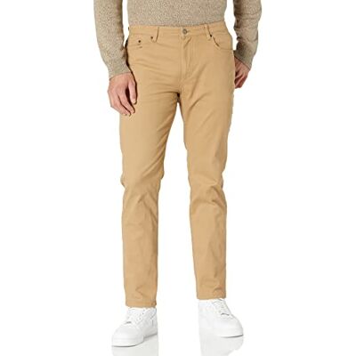 Amazon Essentials Herr Athletic-Fit 5-ficka stretch twill byxa (finns i stora och långa), mörk kaki-brun, 30 B x 32 L Amazon Essentials Herr Athletic-Fit 5-ficka stretch twill byxa (finns i stora och långa), mörk kaki-brun, 30 B x 32 L