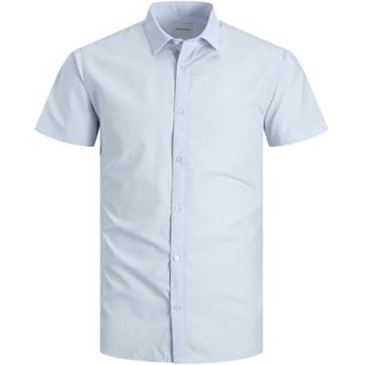 JACK & JONES Herr Jjjoe Ss Plain skjorta, Kashmirblå, S JACK & JONES Herr Jjjoe Ss Plain skjorta, Kashmirblå, S