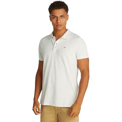 Tommy Jeans Män TJM SLIM PLACKET POLO EXT S/S Polo, Grå, 3XL, Grå (grå Htr), 3XL Tommy Jeans Män TJM SLIM PLACKET POLO EXT S/S Polo, Grå, 3XL, Grå (grå Htr), 3XL