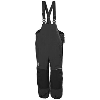 Helly Hansen Juniors Shelter 2 vattentäta andningsbara haklappbyxor, ebenholigt, storlek 7 Helly Hansen Juniors Shelter 2 vattentäta andningsbara haklappbyxor, ebenholigt, storlek 7
