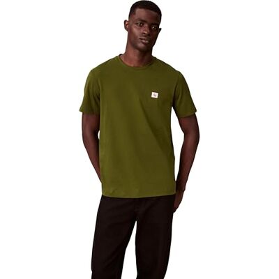 Calvin Herr SS Badge 30S Jersey Classic TEE LV04RC272G T-shirts, grön (medeltida skog), S, Grön (medeltida skog), S Calvin Herr SS Badge 30S Jersey Classic TEE LV04RC272G T-shirts, grön (medeltida skog), S, Grön (medeltida skog), S