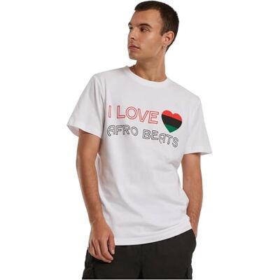 herr I Love afrikanska beats-tee, M vit, Vit, M herr I Love afrikanska beats-tee, M vit, Vit, M