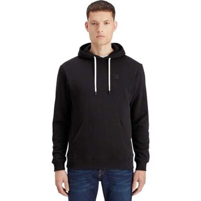 Scotch & Soda Herr Core-Logo Hoodie Sweatshirt med huva, Svart 0008, S Scotch & Soda Herr Core-Logo Hoodie Sweatshirt med huva, Svart 0008, S