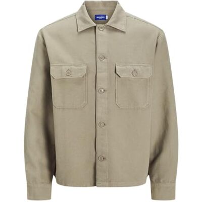 JACK & JONES Jorboston Structure Overshirt Ls, Silversalvia, S JACK & JONES Jorboston Structure Overshirt Ls, Silversalvia, S