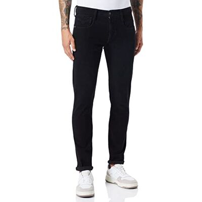 Replay herr Jeans Anbass, 098 svart, 33W / 32L Replay herr Jeans Anbass, 098 svart, 33W / 32L