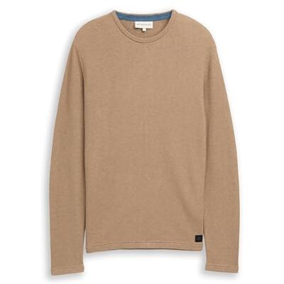 TOM TAILOR herrtröja, 31089 – Hazel Brown Melange, L TOM TAILOR herrtröja, 31089 – Hazel Brown Melange, L