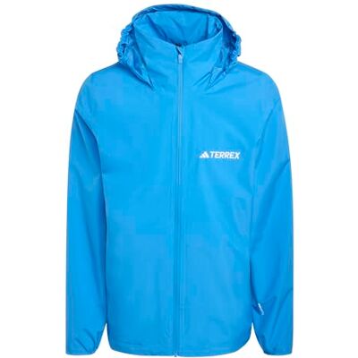 adidas Mezczyzni Terrex Multi Essentials 2 Layer Rain Jacket, ray blue, M adidas Mezczyzni Terrex Multi Essentials 2 Layer Rain Jacket, ray blue, M
