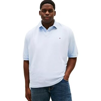 Tommy Hilfiger Män BT -1985 Regular Polo -B MW0MW43017 S/S Polo, Blå, 3XL_Plus, Blå (Breezy Blue), 3XL Tommy Hilfiger Män BT -1985 Regular Polo -B MW0MW43017 S/S Polo, Blå, 3XL_Plus, Blå (Breezy Blue), 3XL