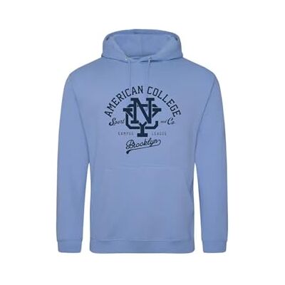 AMERICAN COLLEGE USA Tröja tröja med tryck varma kläder blandade män och kvinnor casual modell ACSCW6 himmelsblå S, turkos, S AMERICAN COLLEGE USA Tröja tröja med tryck varma kläder blandade män och kvinnor casual modell ACSCW6 himmelsblå S, turkos, S